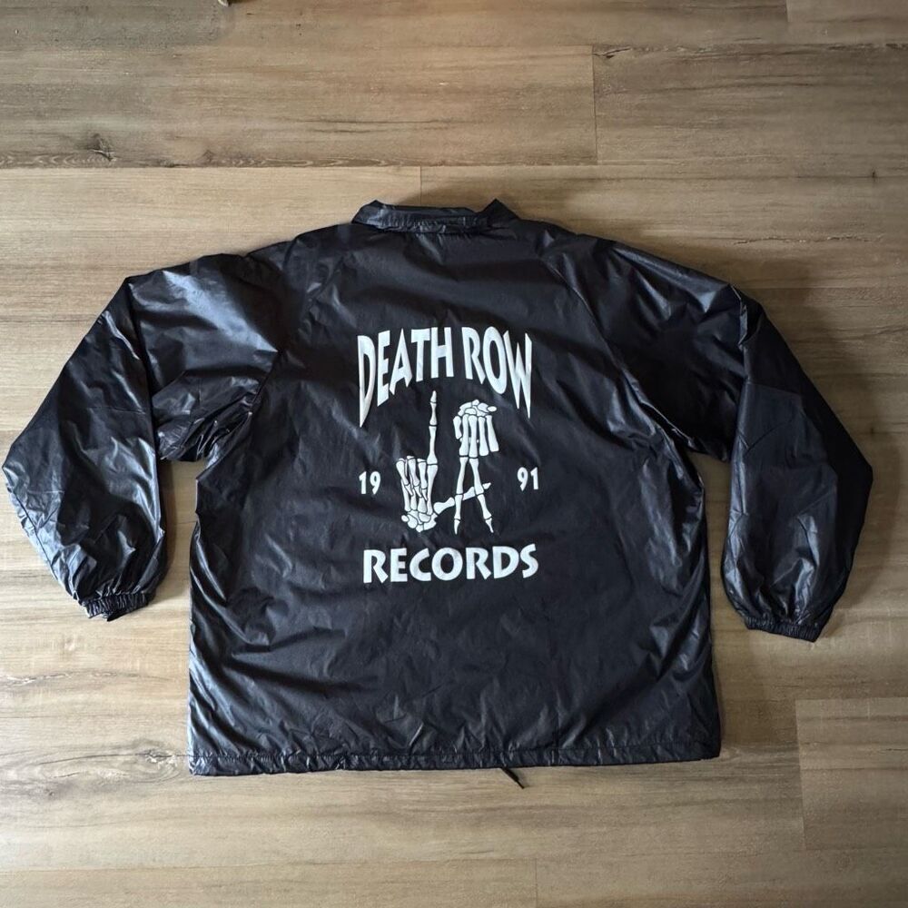New Fashion Nova Death Row Records Bomber Black Jacket Size Large LA Hip Hop